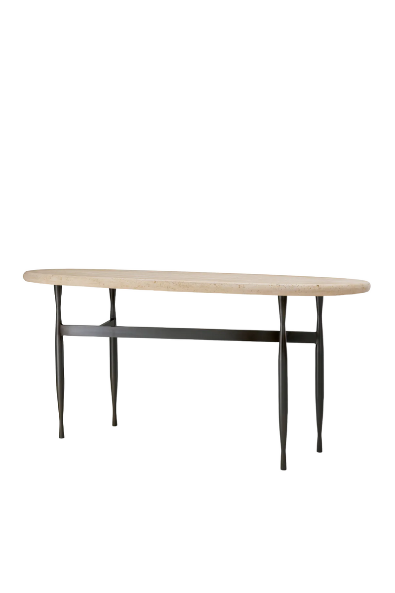 Oval Travertine Console Table | Eichholtz Palermo | Oroatrade.com