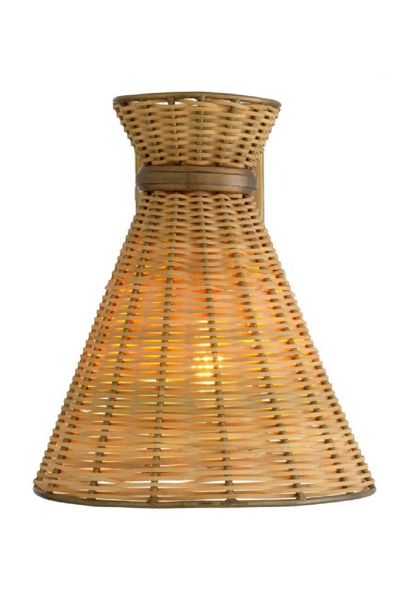 Conical Rattan Wall Lamp | Eichholtz Kon Tiki | Oroatrade.com