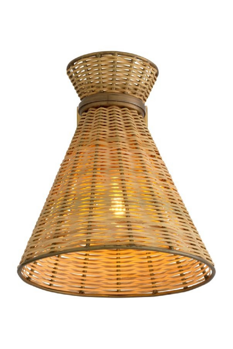 Conical Rattan Wall Lamp | Eichholtz Kon Tiki | Oroatrade.com