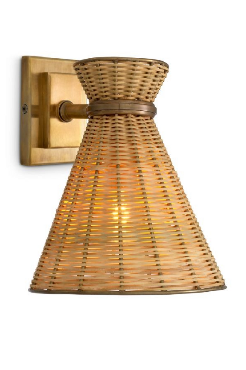 Conical Rattan Wall Lamp | Eichholtz Kon Tiki | Oroatrade.com