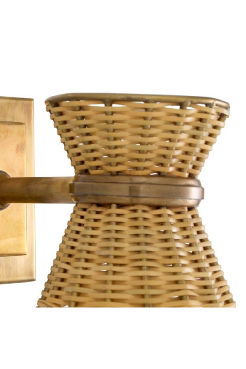 Conical Rattan Wall Lamp | Eichholtz Kon Tiki | Oroatrade.com