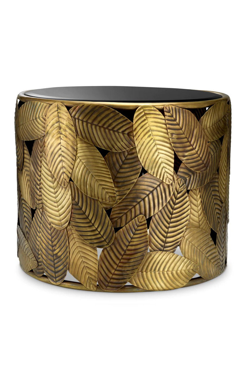 Black Beveled Glass Side Table | Eichholtz Botanico | Oroatrade.com