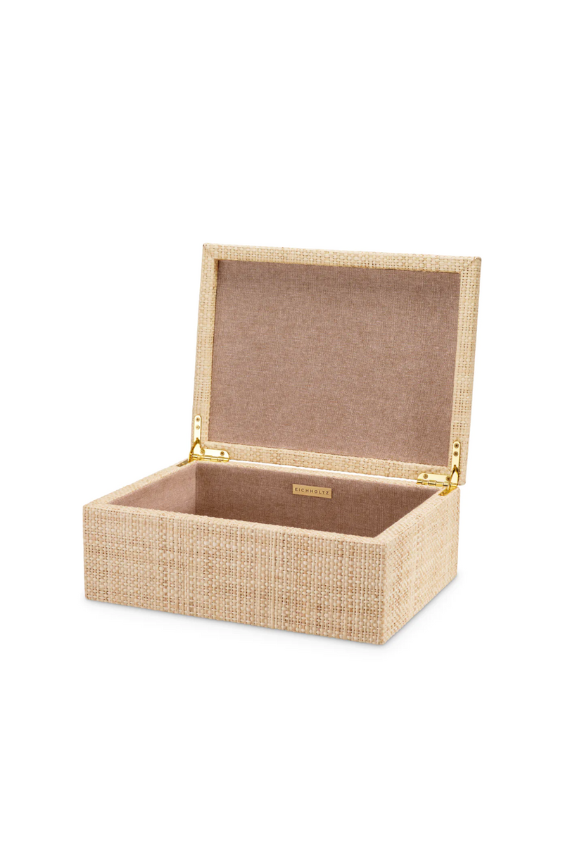 Handwoven Natural Raffia Box | Eichholtz Cadiz | Oroatrade.com