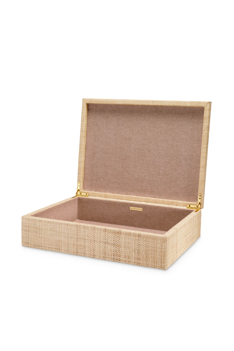 Handwoven Natural Raffia Box | Eichholtz Cadiz | Oroatrade.com