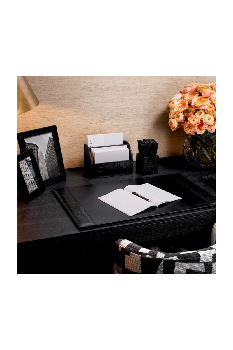 Black Leather Desk Set (3) | Eichholtz Scaleo