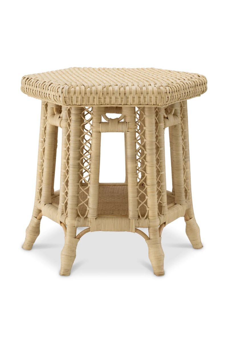 Hexagonal Rattan Side Table | Eichholtz Saba | Oroatrade.com