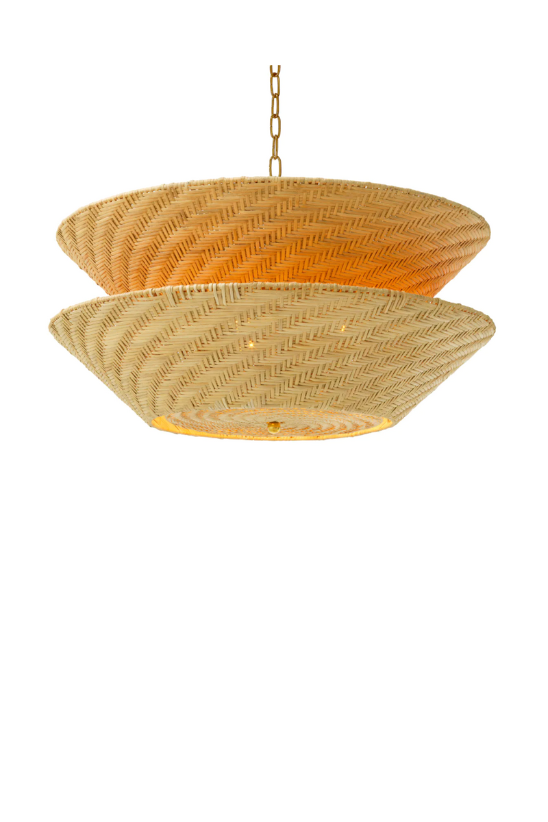 Dual-Layer Rattan Chandelier | Eichholtz Tavira | Oroatrade.com
