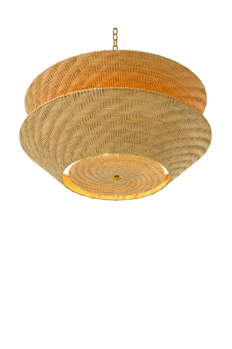 Dual-Layer Rattan Chandelier | Eichholtz Tavira | Oroatrade.com