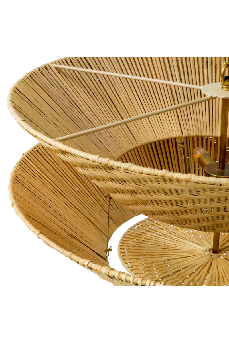 Dual-Layer Rattan Chandelier | Eichholtz Tavira | Oroatrade.com