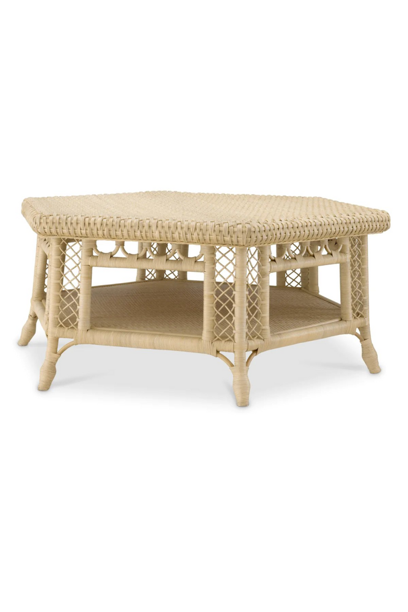 Hexagonal Rattan Coffee Table | Eichholtz Saba | Oroatrade.com