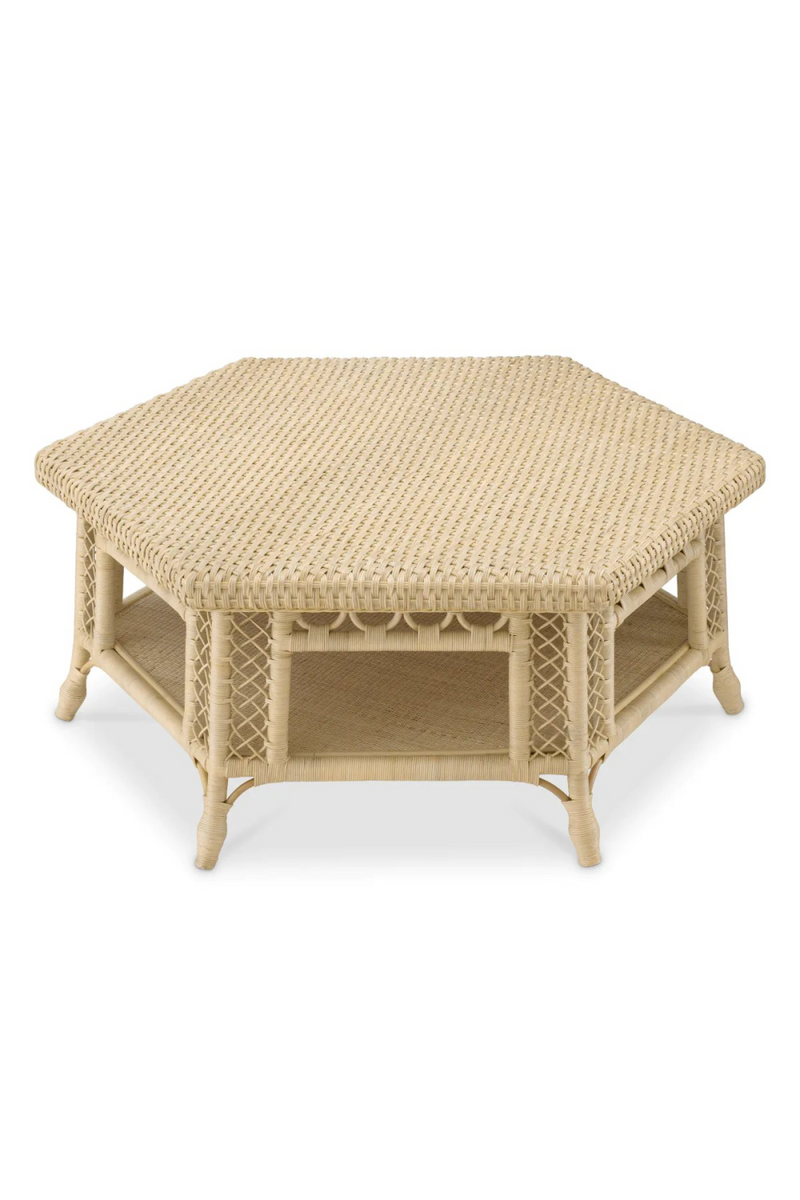 Hexagonal Rattan Coffee Table | Eichholtz Saba | Oroatrade.com