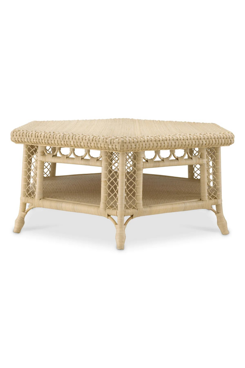 Hexagonal Rattan Coffee Table | Eichholtz Saba | Oroatrade.com