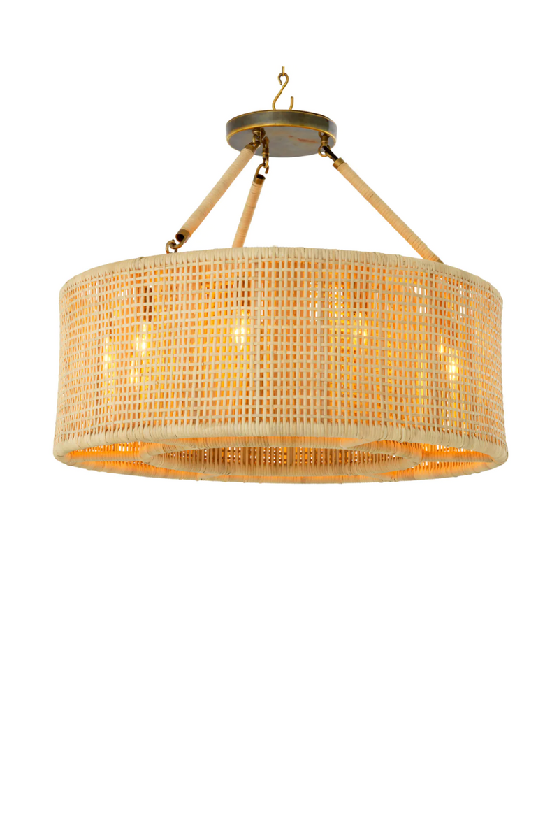 Woven Rattan Round Chandelier | Eichholtz Bernardi | Oroatrade.com