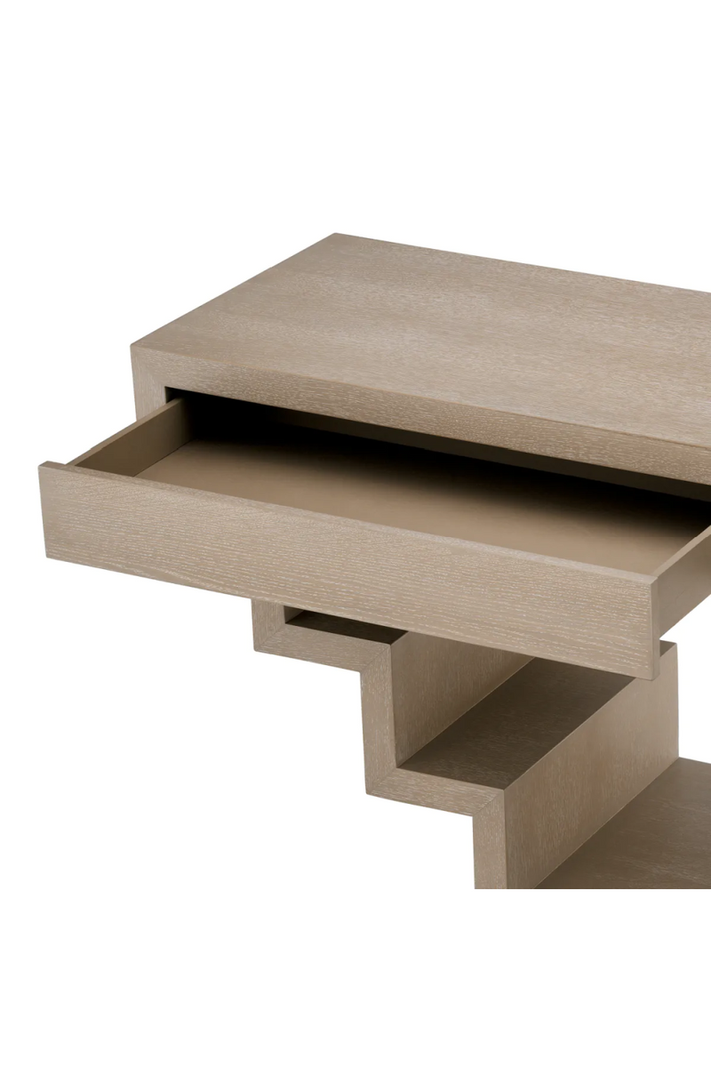 Oak Geometrical Console Table | Eichholtz Rialto | Oroatrade.com