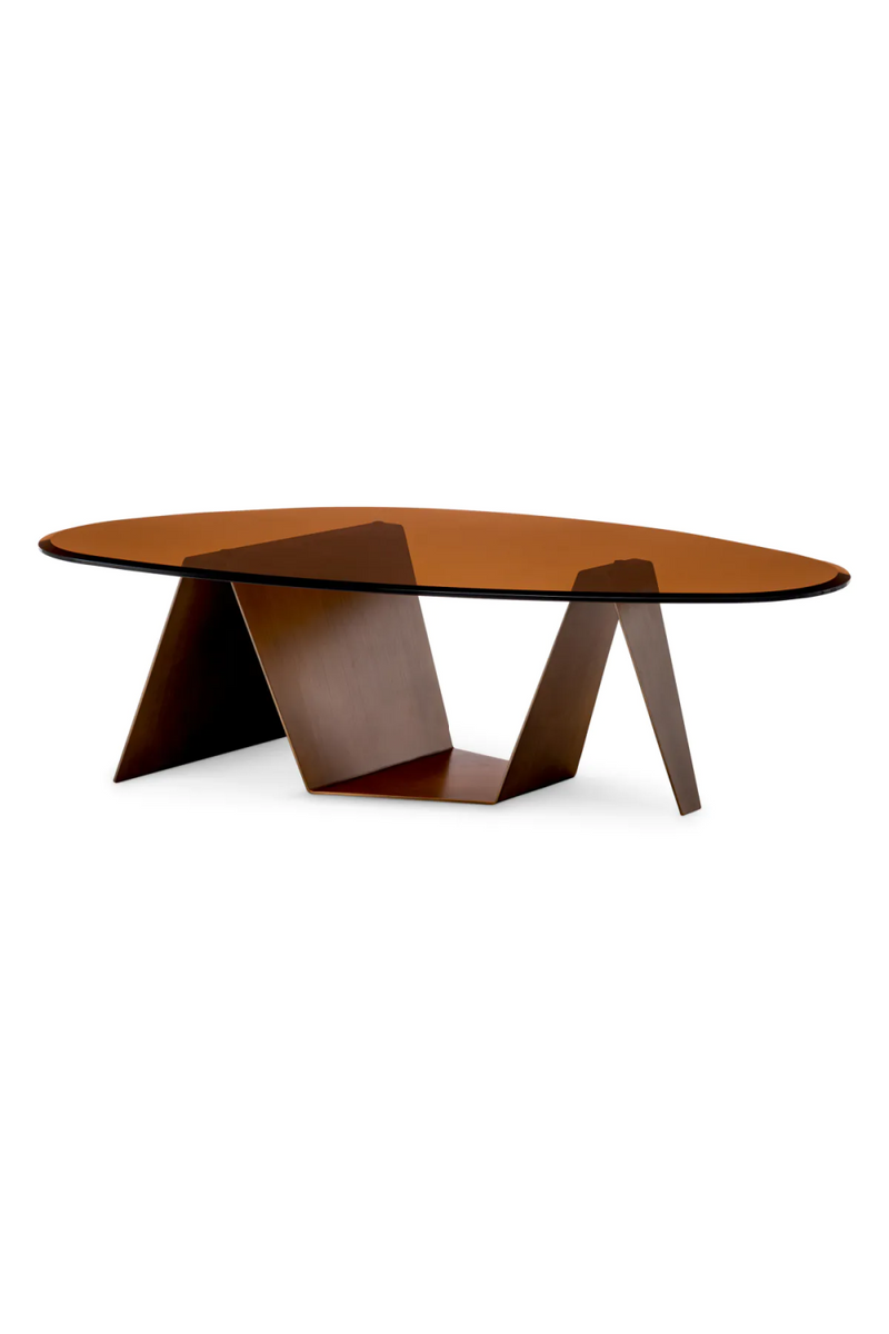 Oval Brown Glass Coffee Table | Eichholtz Lavello | Oroatrade.com