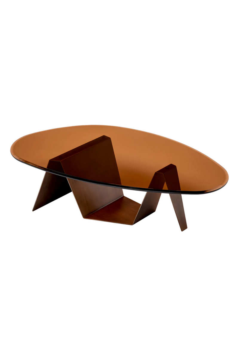 Oval Brown Glass Coffee Table | Eichholtz Lavello | Oroatrade.com