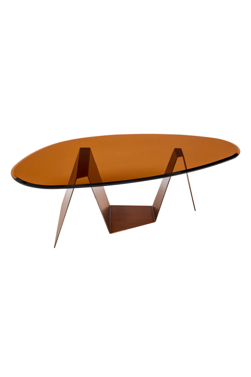 Oval Brown Glass Coffee Table | Eichholtz Lavello | Oroatrade.com