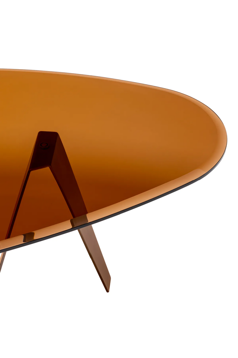 Oval Brown Glass Coffee Table | Eichholtz Lavello | Oroatrade.com