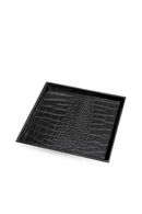 Croco Black Leather Tray Set (2) | Eichholtz Scaleo | Oroatrade.com
