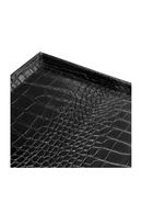 Croco Black Leather Tray Set (2) | Eichholtz Scaleo | Oroatrade.com