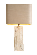 Carved Travertine Base Table Lamp | Eichholtz Mazzini | Oroatrade.com