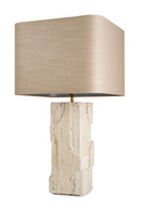 Carved Travertine Base Table Lamp | Eichholtz Mazzini | Oroatrade.com