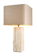 Carved Travertine Base Table Lamp | Eichholtz Mazzini | Oroatrade.com