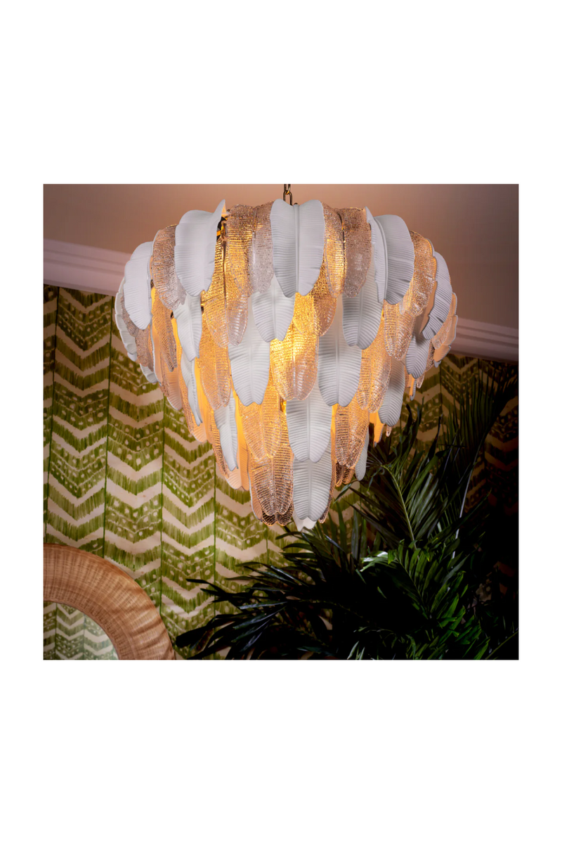 Textured Glass Layered Chandelier | Eichholtz Saint Lucia | Oroatrade.com