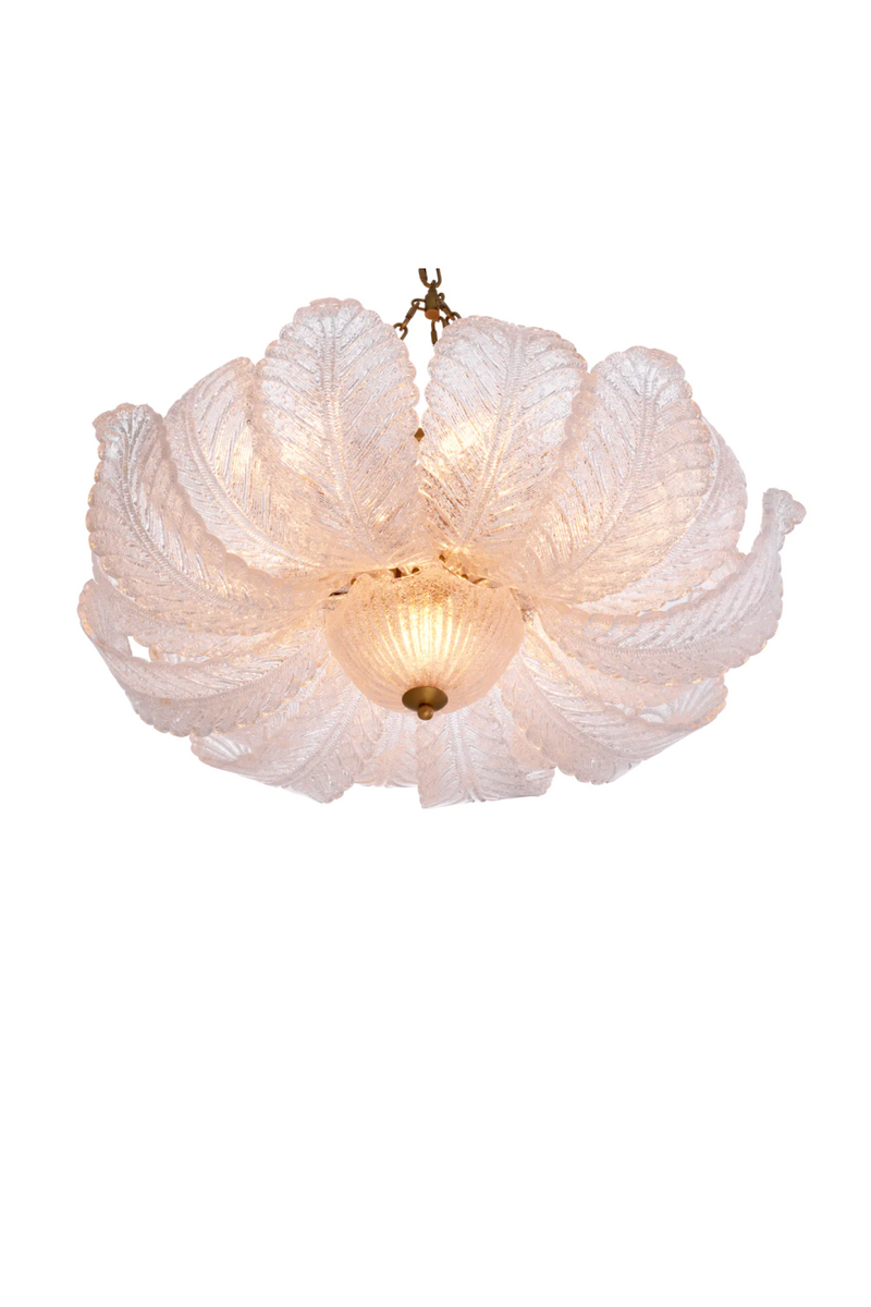 Textured Glass Leaf Chandelier | Eichholtz Cabrillo | Oroatrade.com 