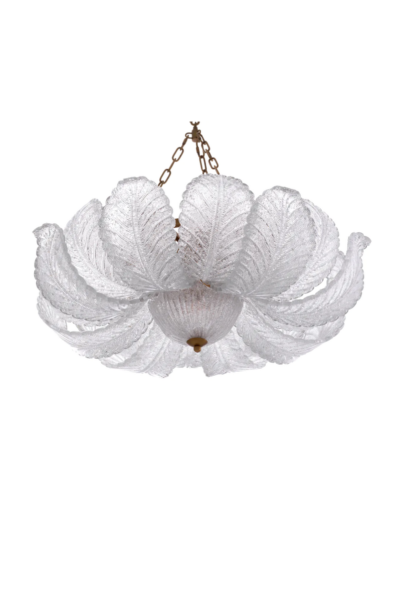 Textured Glass Leaf Chandelier | Eichholtz Cabrillo | Oroatrade.com 