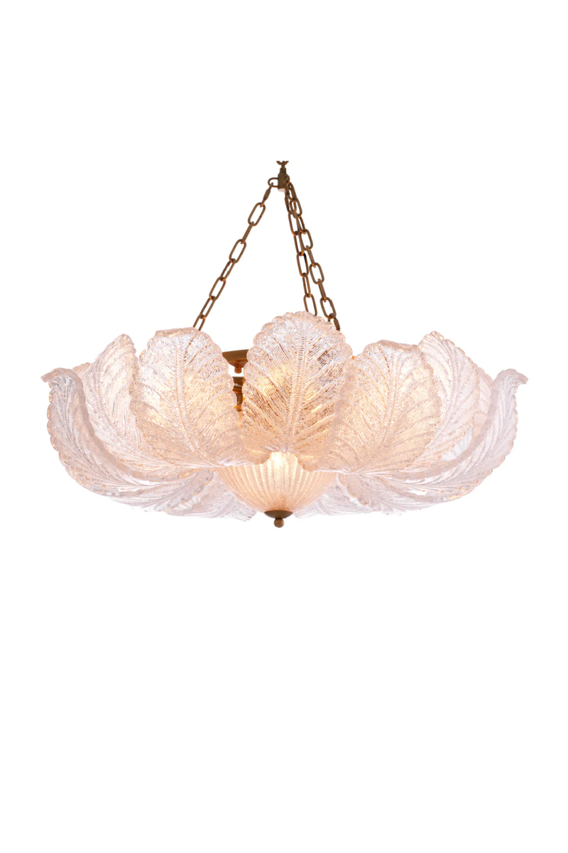 Textured Glass Leaf Chandelier | Eichholtz Cabrillo | Oroatrade.com 