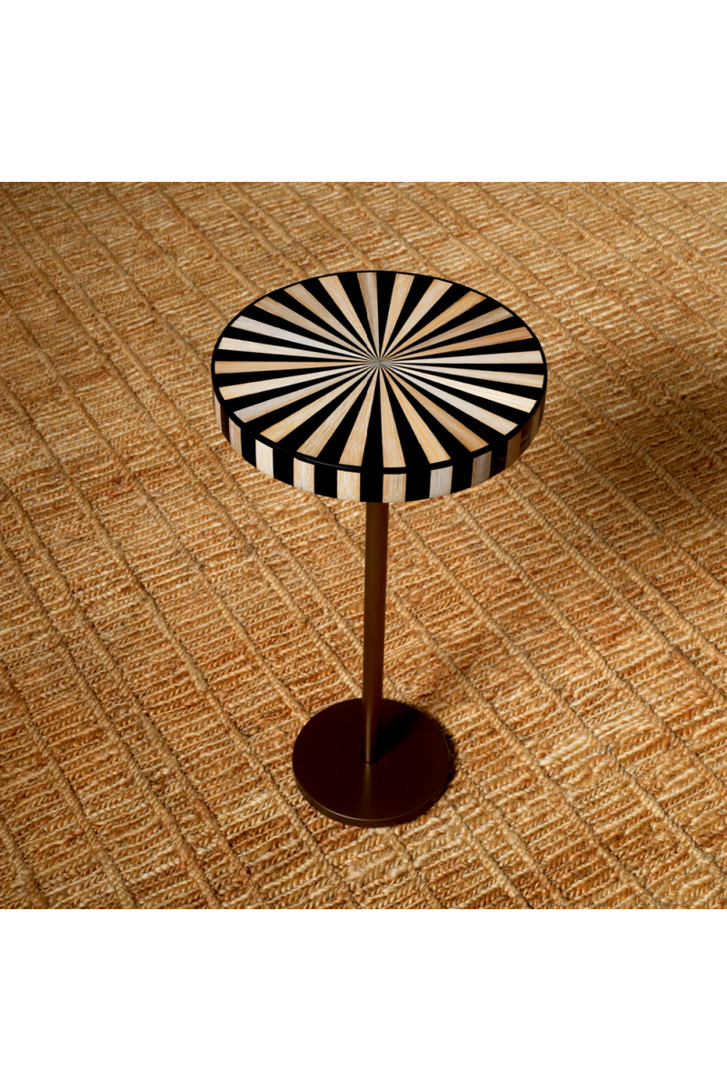 Striped Top Pedestal Side Table | Eichholtz Albany | Oroatrade.com