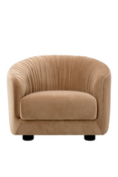 Brown Pleated Lounge Chair | Eichholtz Jameson | Oroatrade.com