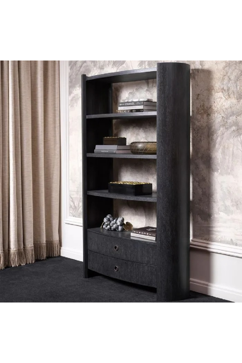 Black Oak 2-Drawer Shelf Cabinet | Eichholtz Splendora | Oroatrade.com