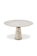 Travertine Pedestal Dining Table | Eichholtz Genova | Oroatrade.com