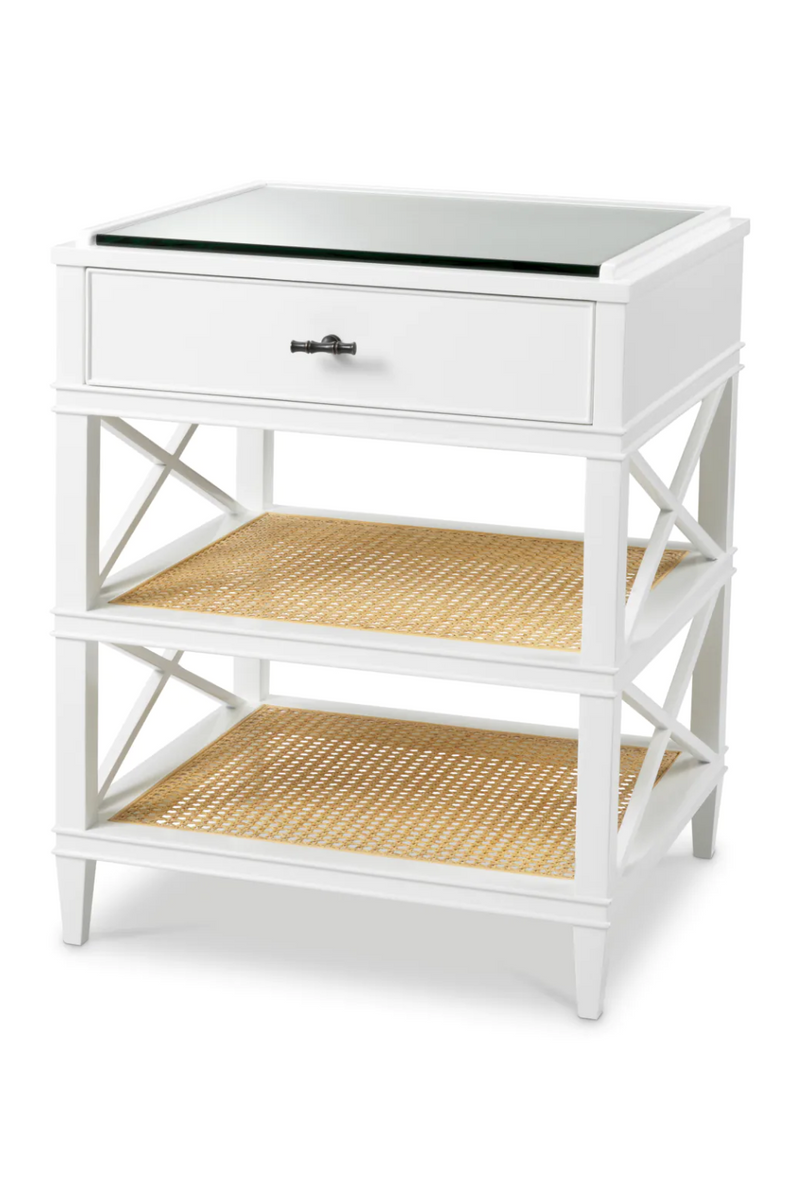 White 1-Drawer Side Table | Eichholtz Bahamas | Oroatrade.com