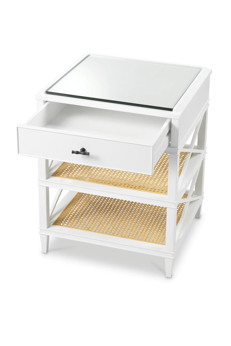 White 1-Drawer Side Table | Eichholtz Bahamas | Oroatrade.com