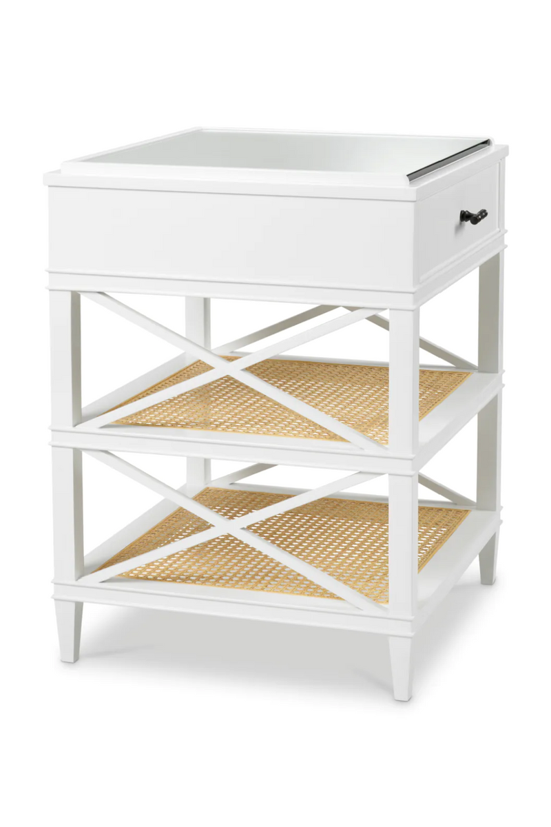 White 1-Drawer Side Table | Eichholtz Bahamas | Oroatrade.com