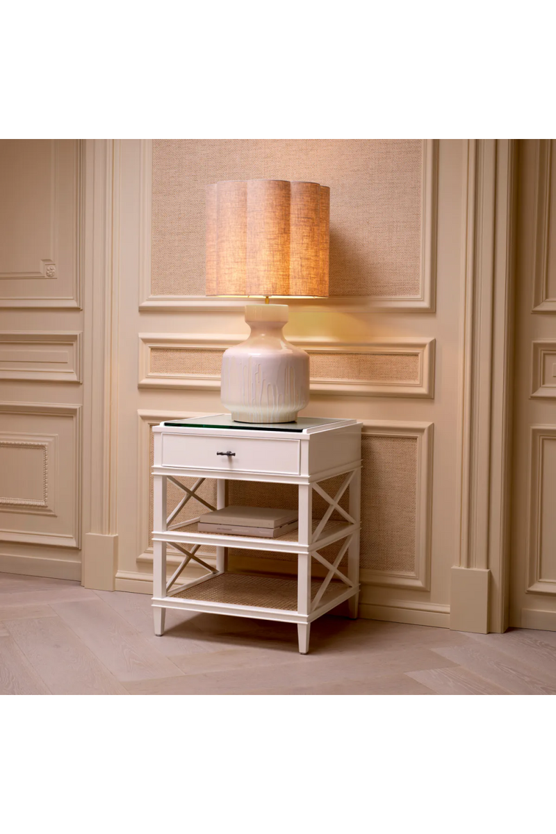 White 1-Drawer Side Table | Eichholtz Bahamas | Oroatrade.com