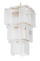 Frosted Glass Tiered Chandelier | Eichholtz Giardano | Oroatrade.com