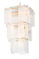 Frosted Glass Tiered Chandelier | Eichholtz Giardano | Oroatrade.com
