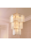 Frosted Glass Tiered Chandelier | Eichholtz Giardano | Oroatrade.com