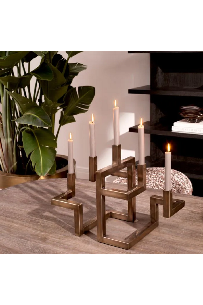 5 Arm Gold Candle Holder | Eichholtz Skyline | Oroatrade.com