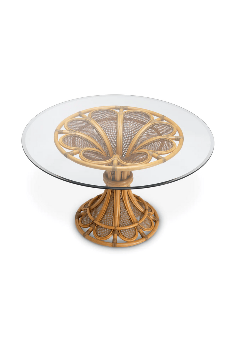 Natural Rattan Pedestal Center Table | Eichholtz Colony | Oroatrade.com