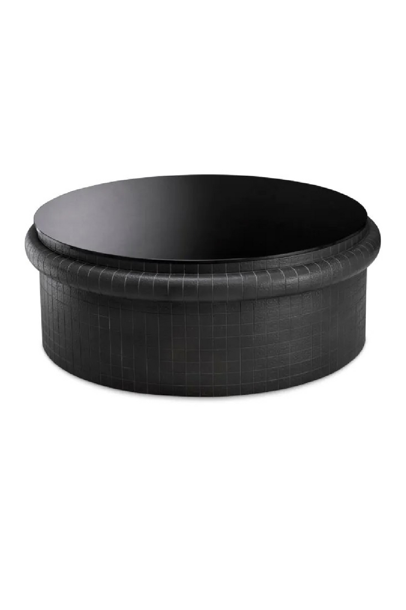 Round Black Glass Coffee Table | Eichholtz Tortugo | Oroatrade.com