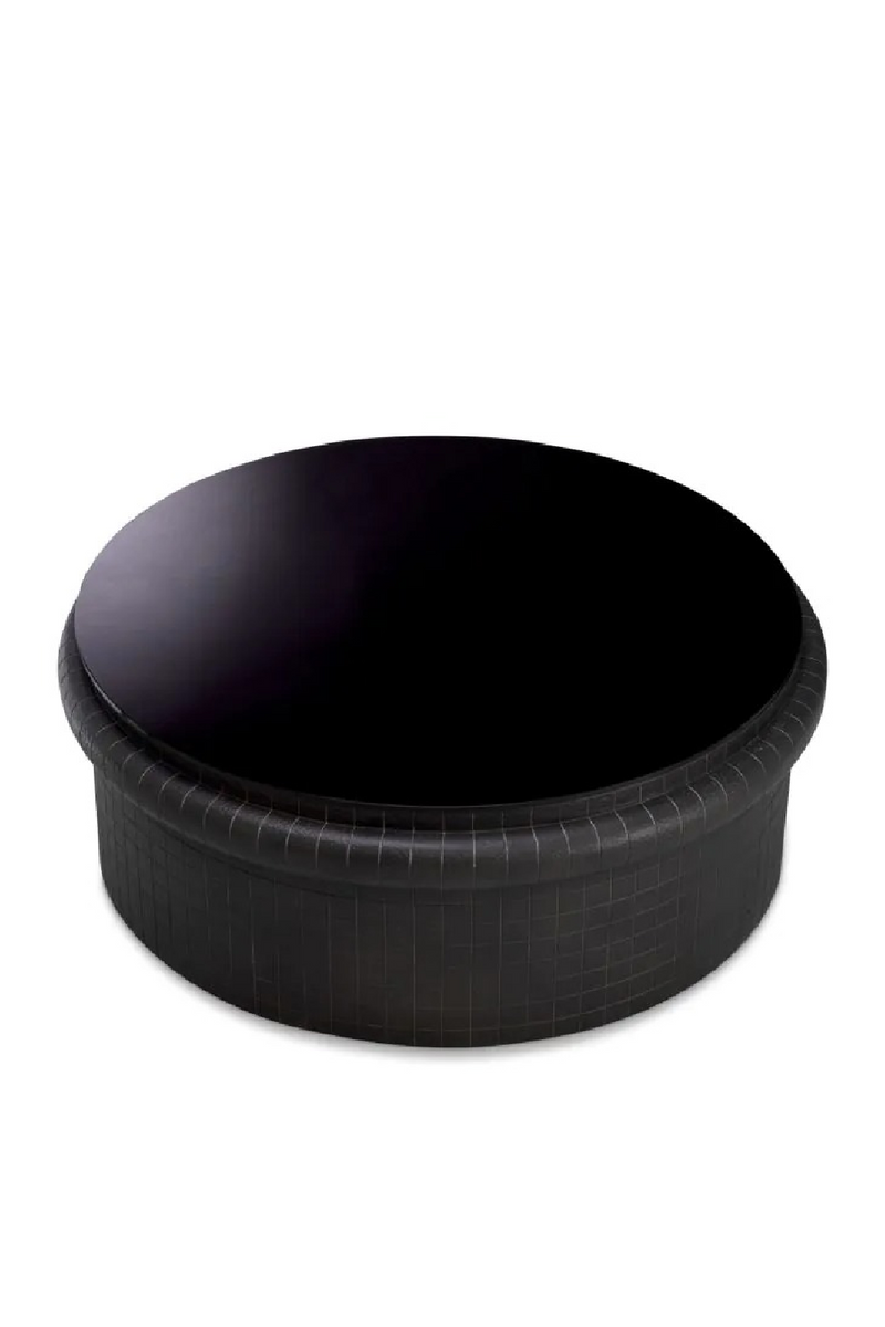Round Black Glass Coffee Table | Eichholtz Tortugo | Oroatrade.com