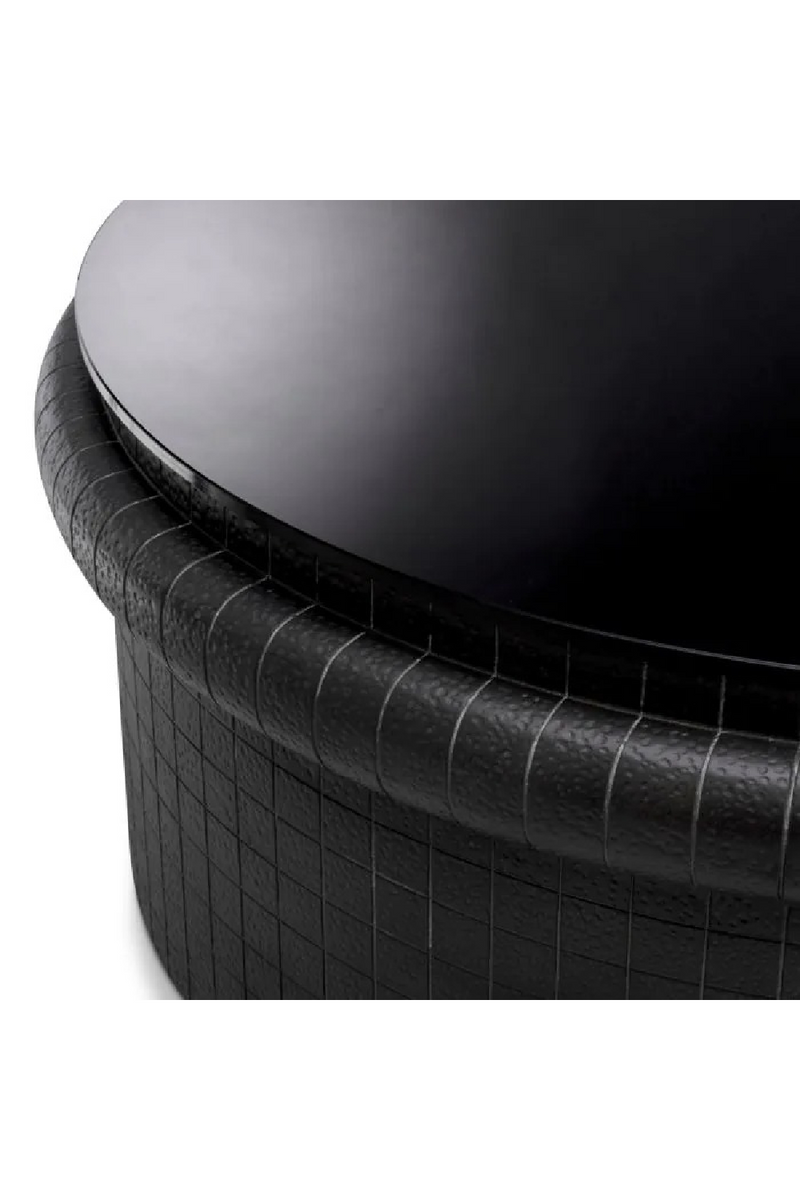Round Black Glass Coffee Table | Eichholtz Tortugo | Oroatrade.com