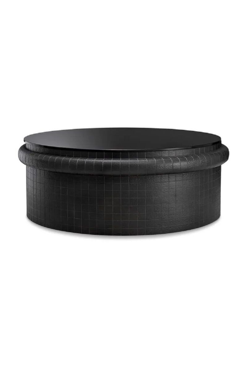 Round Black Glass Coffee Table | Eichholtz Tortugo | Oroatrade.com