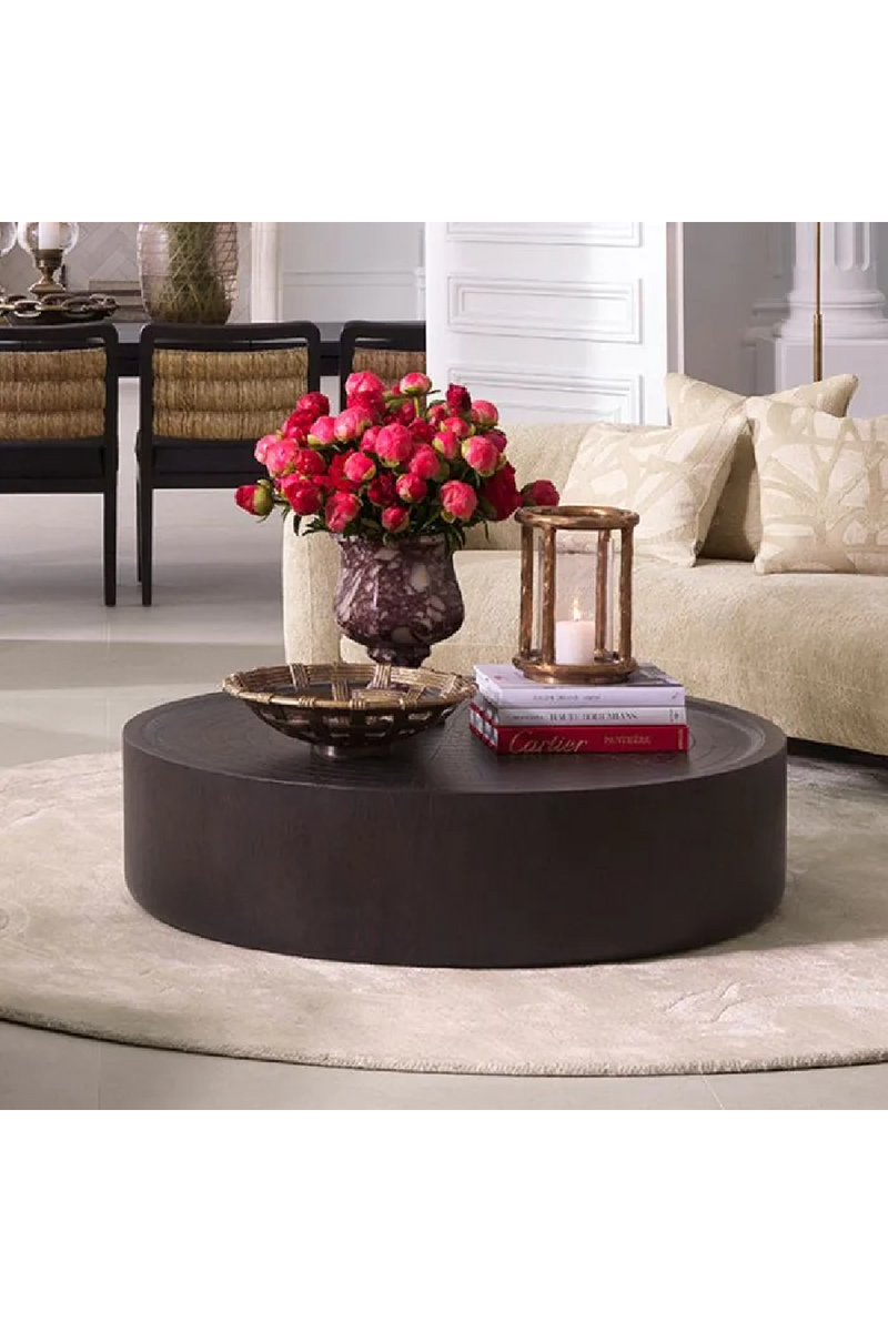 Dark Brown Round Coffee Table | Eichholtz Chambord | Oroatrade.com