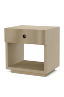 Ribbed Wood 1-Drawer Nightstand | Eichholtz Dimitrios | Oroatrade.com